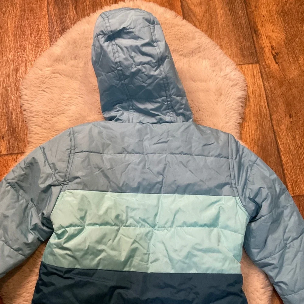 Whales Tail Coat‎ Size 7/8 Winter Youth Girls Colorblock Hooded Insulated